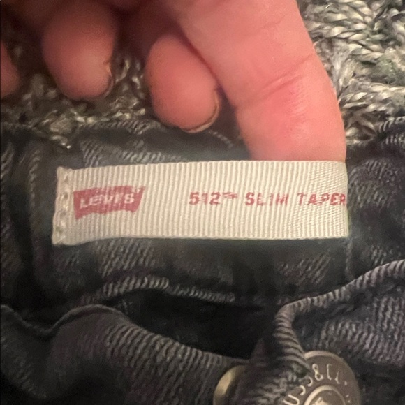 Levi's Kids Black Tapered Jeans | size 7x - Picture 2 of 8